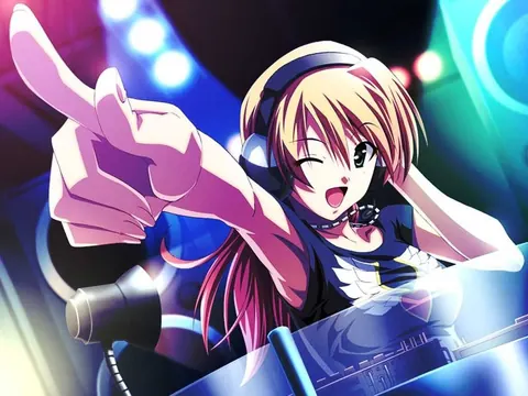 Graffiti con ragazza DJ