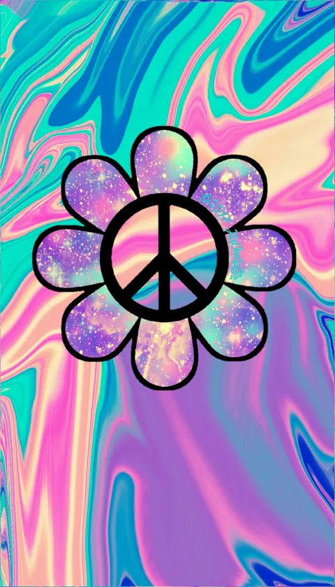 Tie dye con simbolo della pace